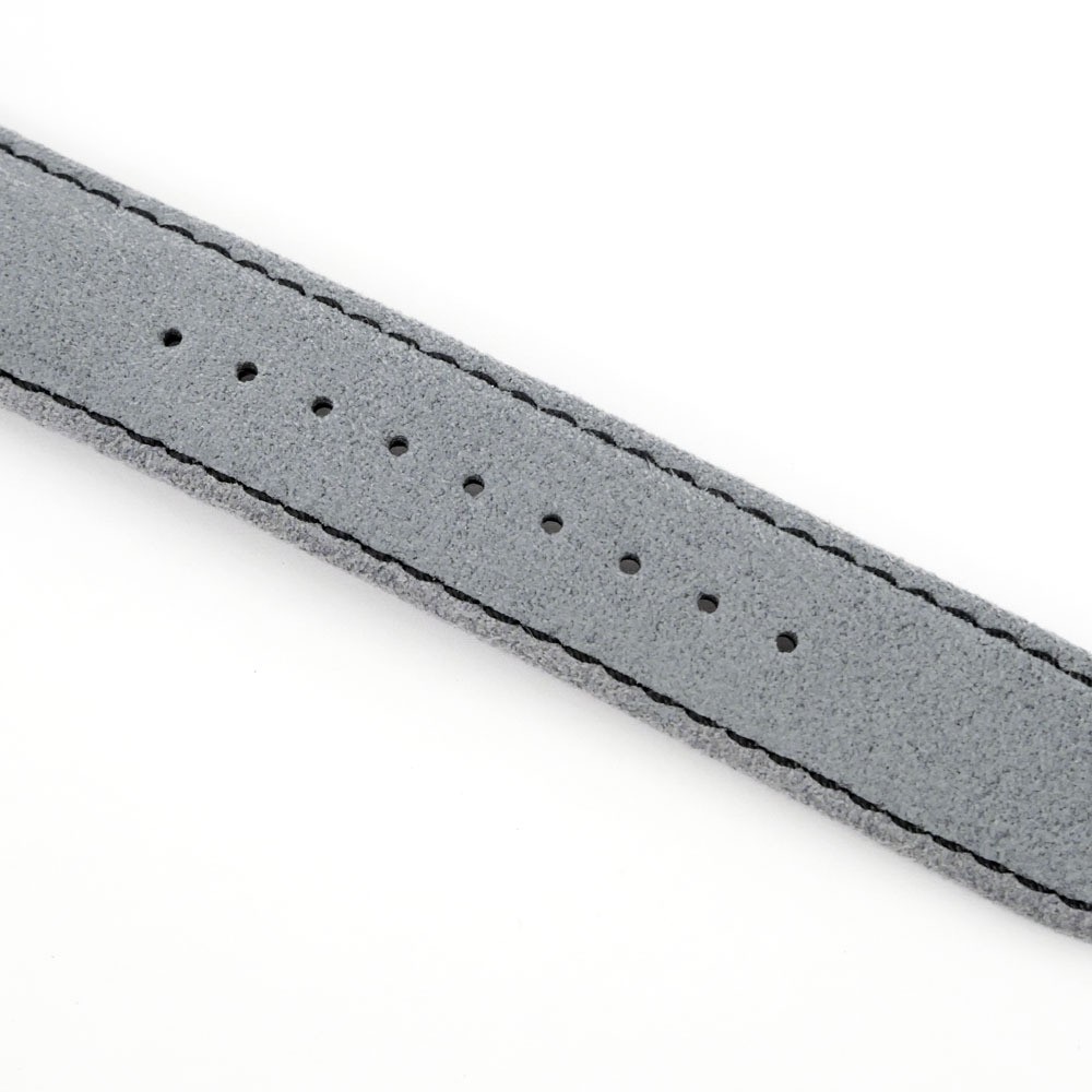 Seiko 20mm Gray Suede Strap Deployant Buckle Top Mint JAPAN