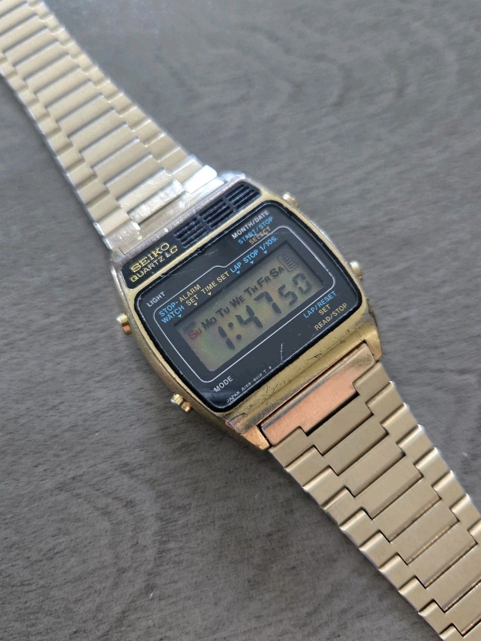 Rare Vintage Seiko LC A159-4019 G James Bond Men’s Digital LCD Watch 1970s Retro