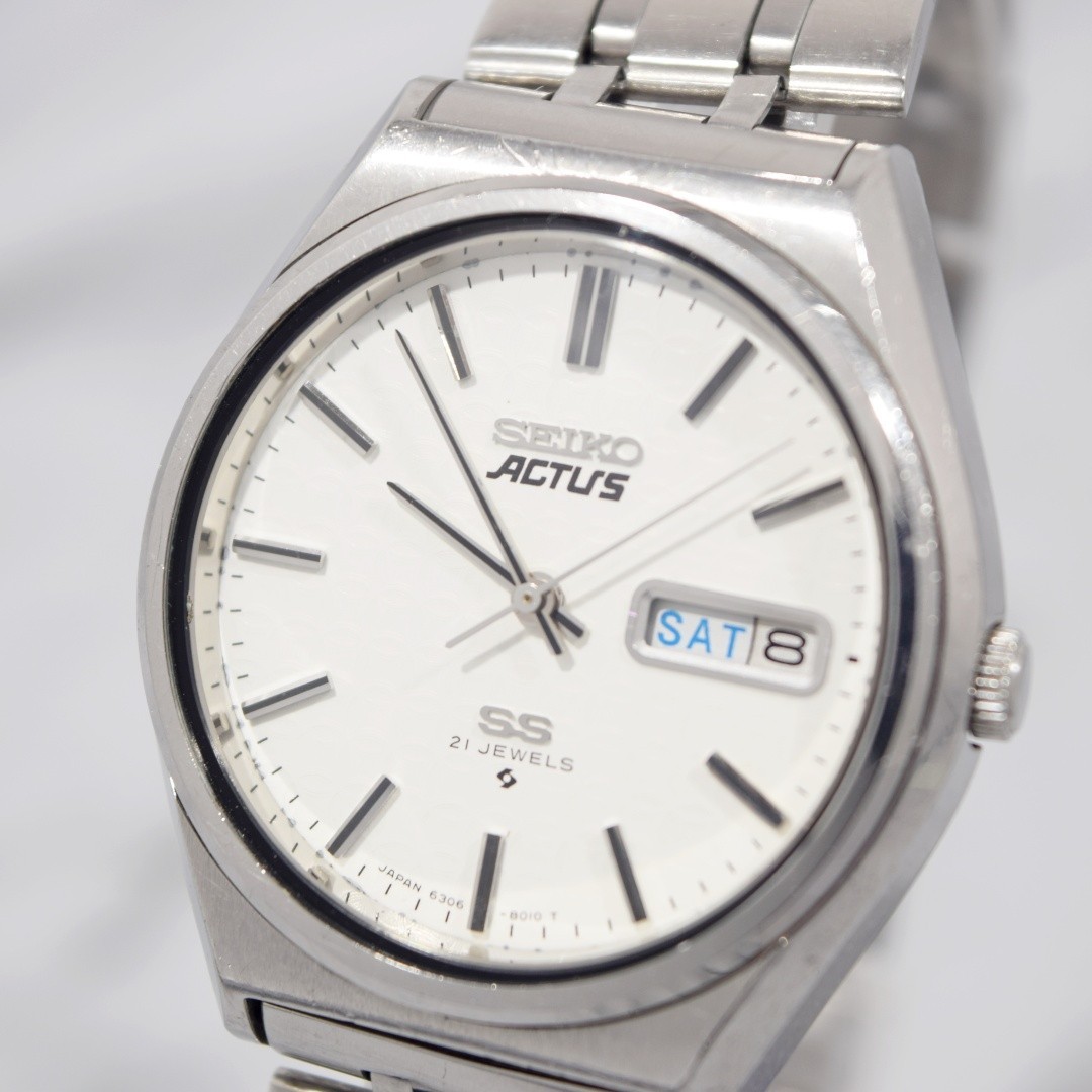[Rare/New Glass] Vintage 1976 SEIKO 5 ACTUS SS 6306-8040 Men’s Automatic Watch