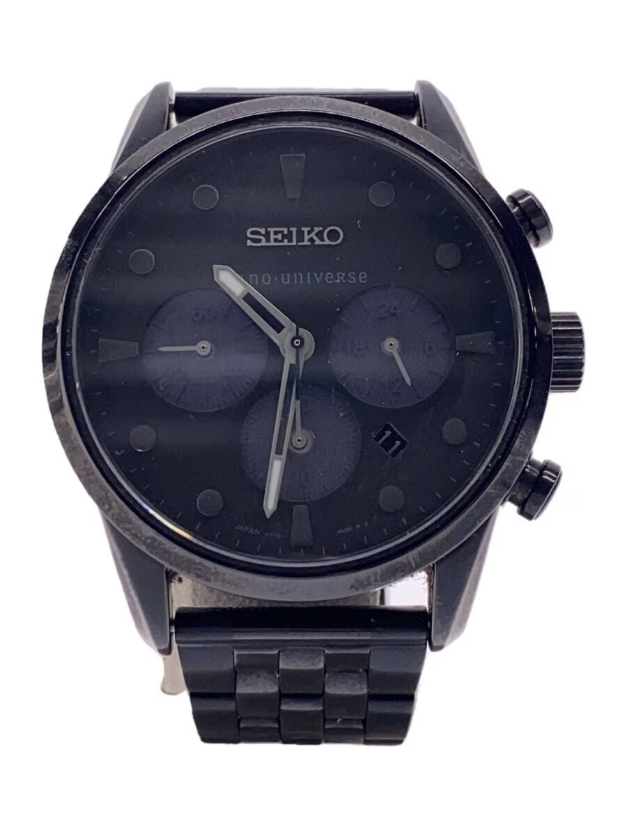 SEIKO Solar Watch Analog BLK BLK V175 HAAO