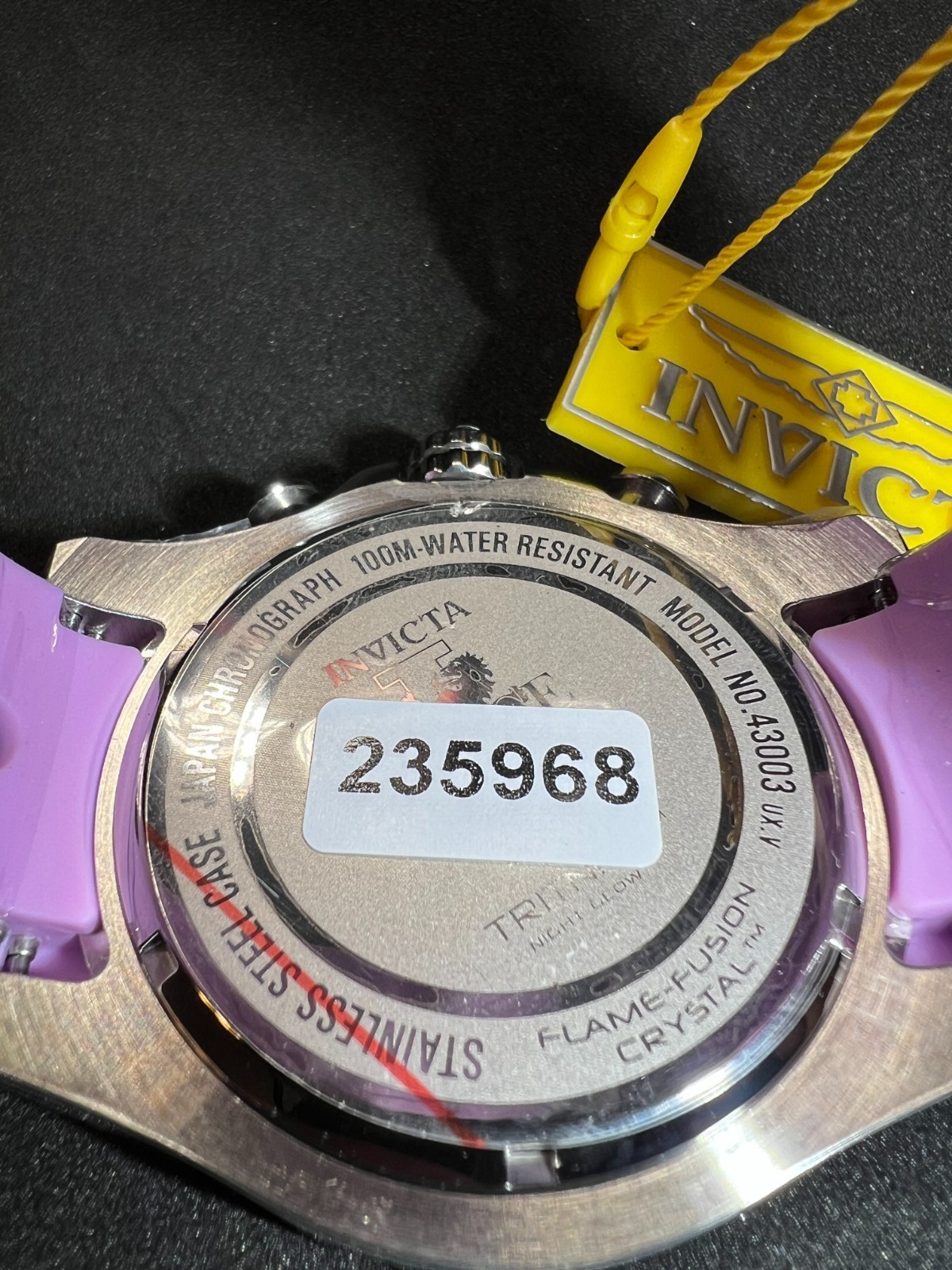 Invicta I-Force Axis Men’s Quartz Watch 50mm – Stainless Steel & Purple (43003)