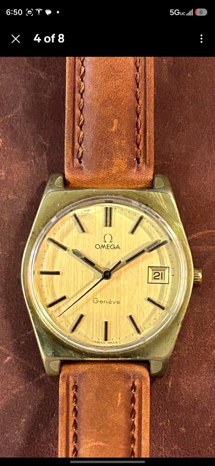 Vintage Omega Genève | Cal. 613 Manual Wind | Gold-Plated Cushion Case | Date |