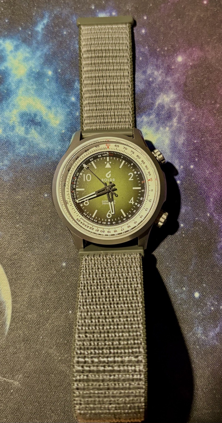 Boldr Expedition Enigmath Sinharaja Green Slide Rule Automatic Mint condition