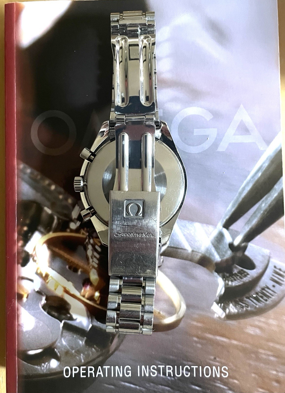 Omega Speedmaster Automatic Reduced 3220 With Box Booklet Hang Tag + Extra Band