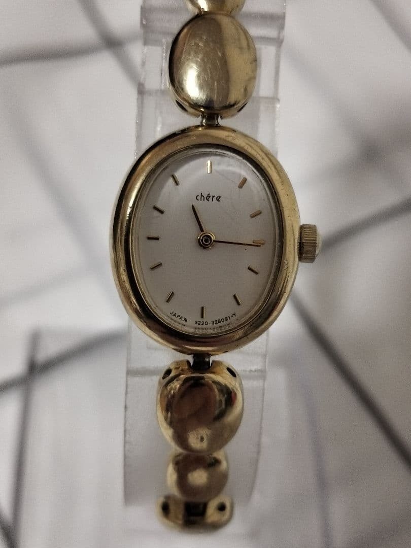 SEIKO Chère Oval-shaped Watch 3220-3231 Gold