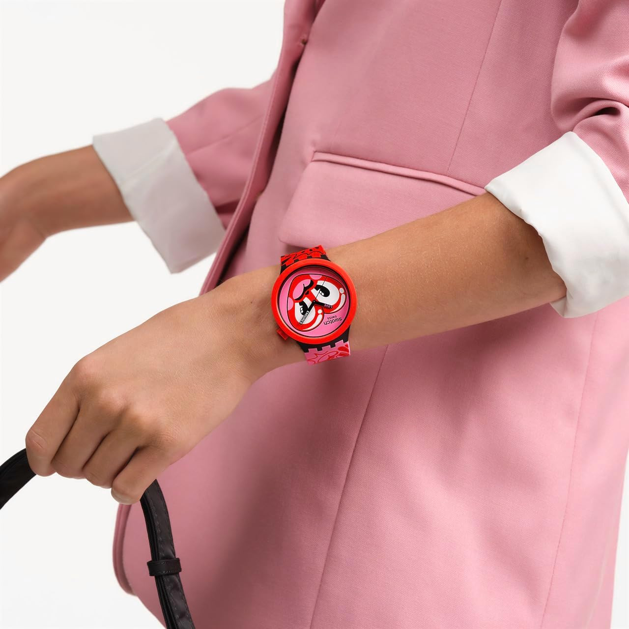 Bold Waterproof Unisex Red Polymer Watch – Hattie’s Heart Automatic Style