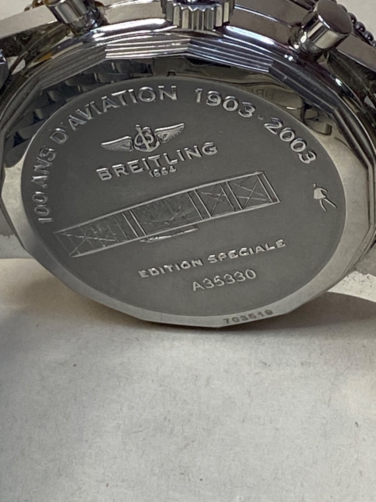 PAPERS Breitling Navitimer Montbrillant BLACK Steel 42mm A35330 Watch BOX MINT
