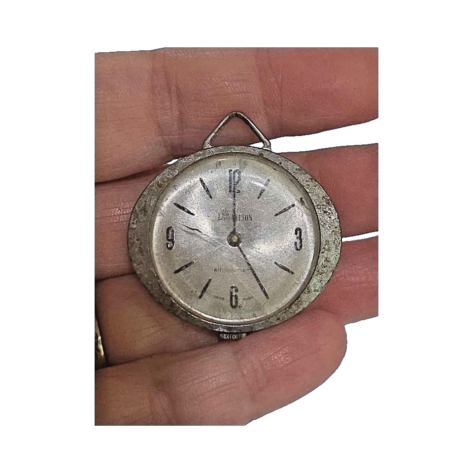 Lady Nelson Swiss Antimagnetic Silver Tone Watch Pendant for repair or parts