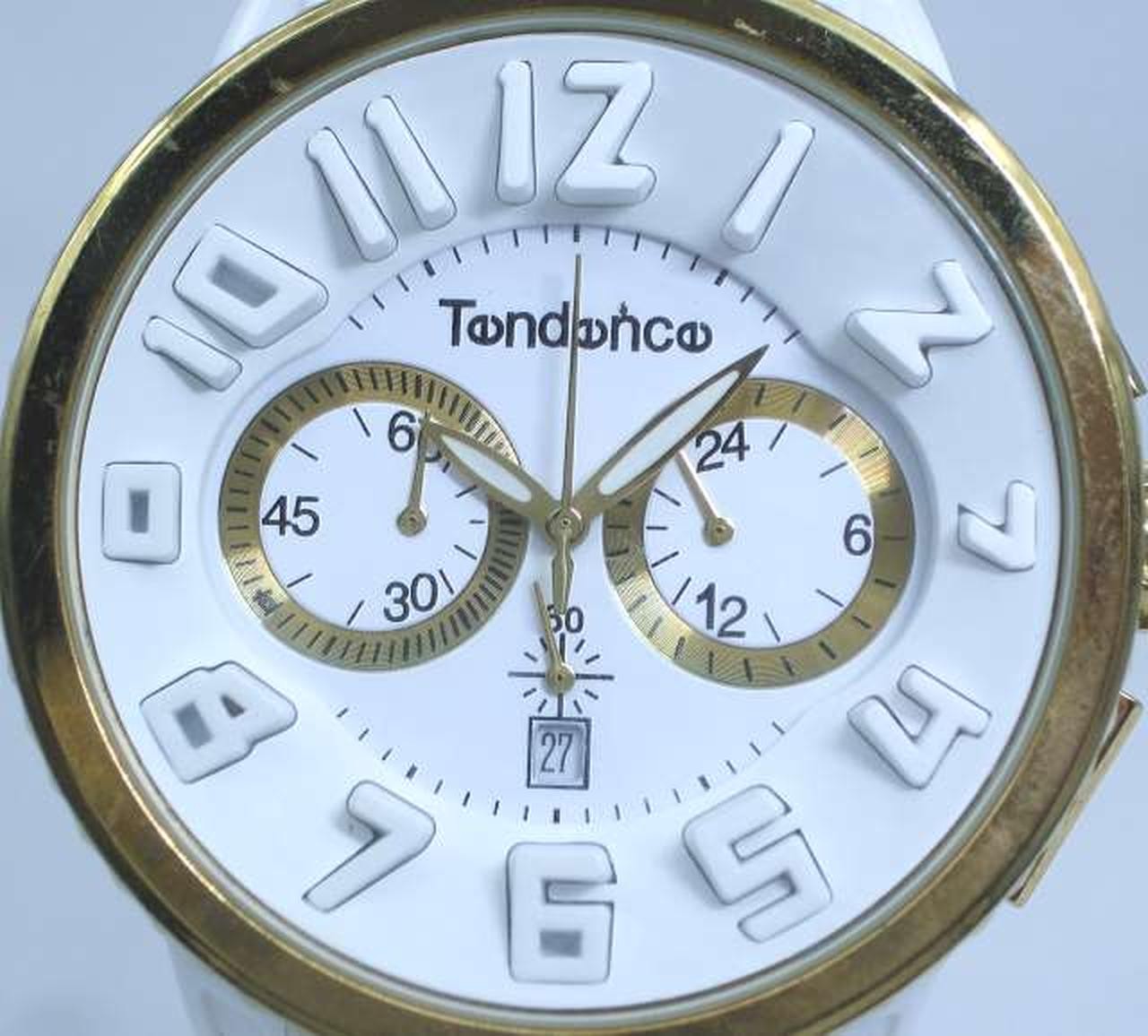 Tendence GULLIVER Round Chronograph Watch Black/White
