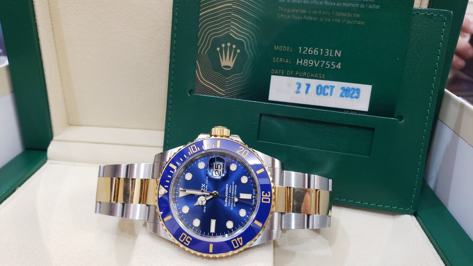 Rolex Submariner 126613ln Blue Auto 41mm Mens Watch Box & Papers 2023