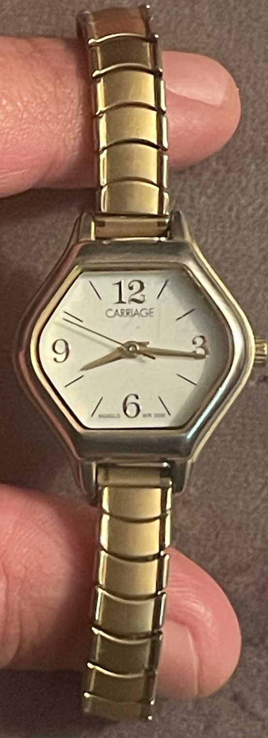 Vintage Carriage by Timex Women’s Quartz Watch, Gold-Tone, Indiglo, 30m WR