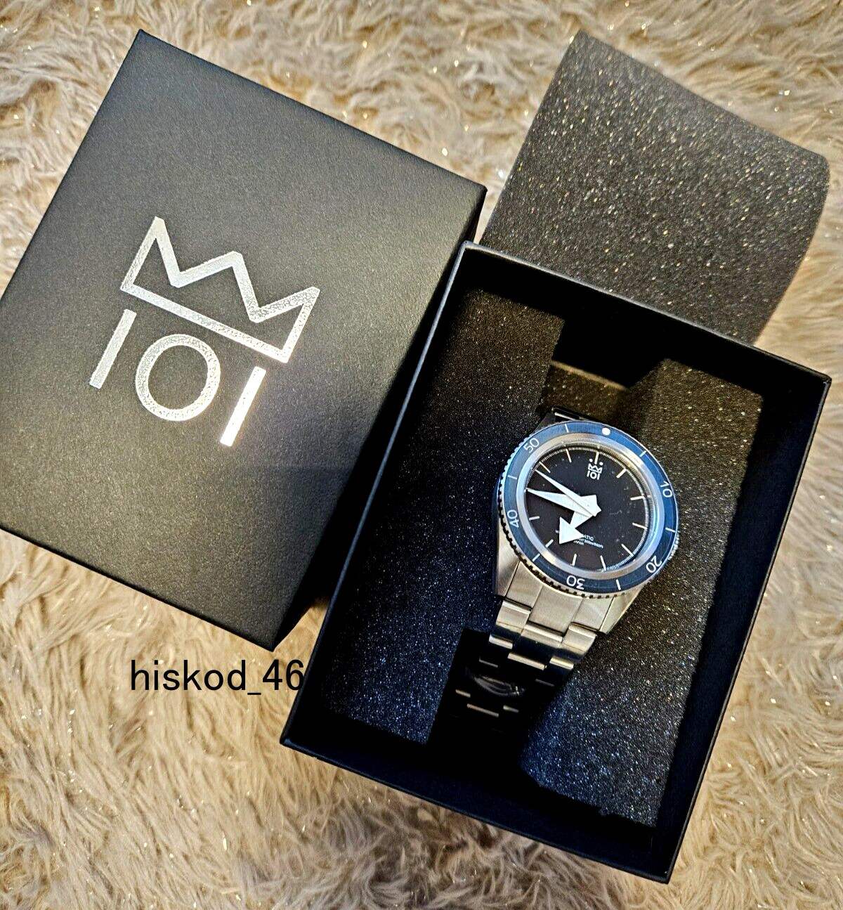 HYAKUICHI 101 Diver’s Watch Black Automatic 200m Stainless Waterproof Japan new