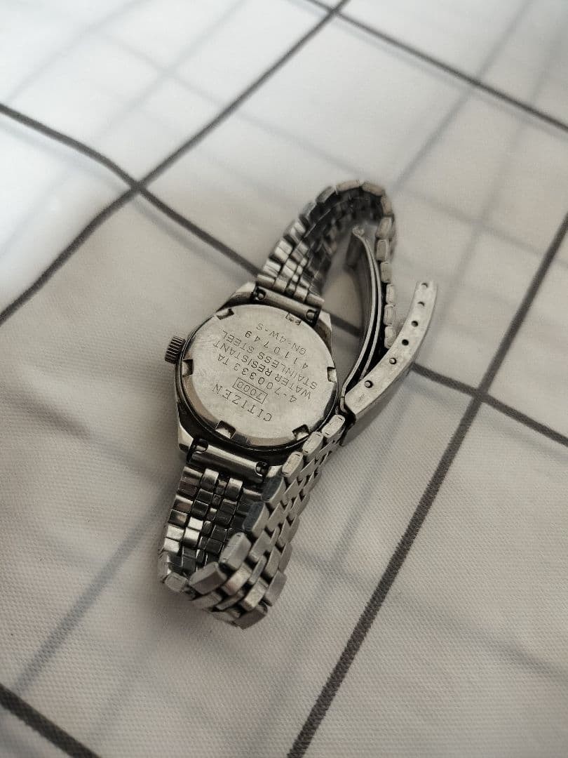 Working CITIZEN automatic watch 7000, purple dial, cut glass.