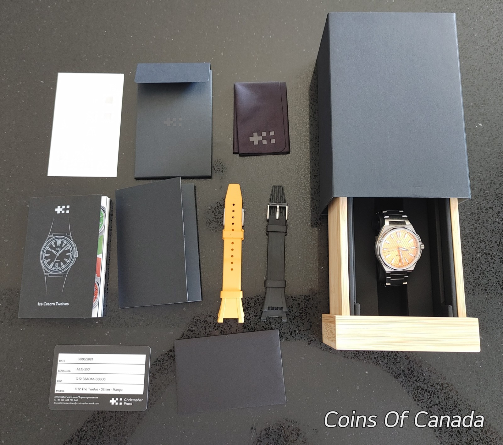 Christopher Ward Twelve 38 Mango Ice Cream Limited Ed. 1 of 200 #coinsofcanada