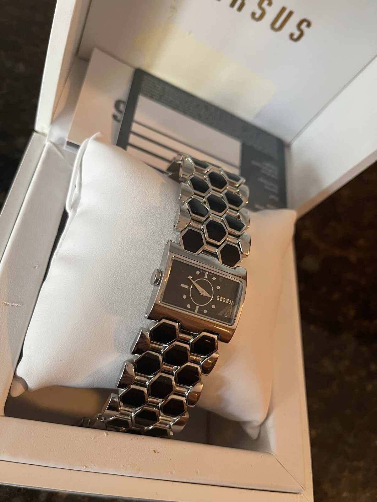 Versus by Versace Women’s Stainless Steel Watch silver black new in box
