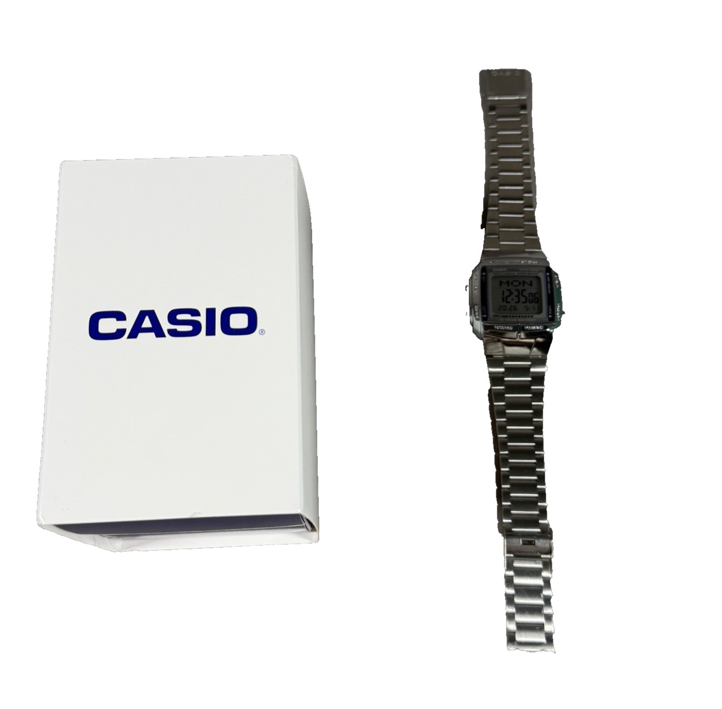 Casio DB360-1A DataBank Wrist Watch Silver 10 Year Battery
