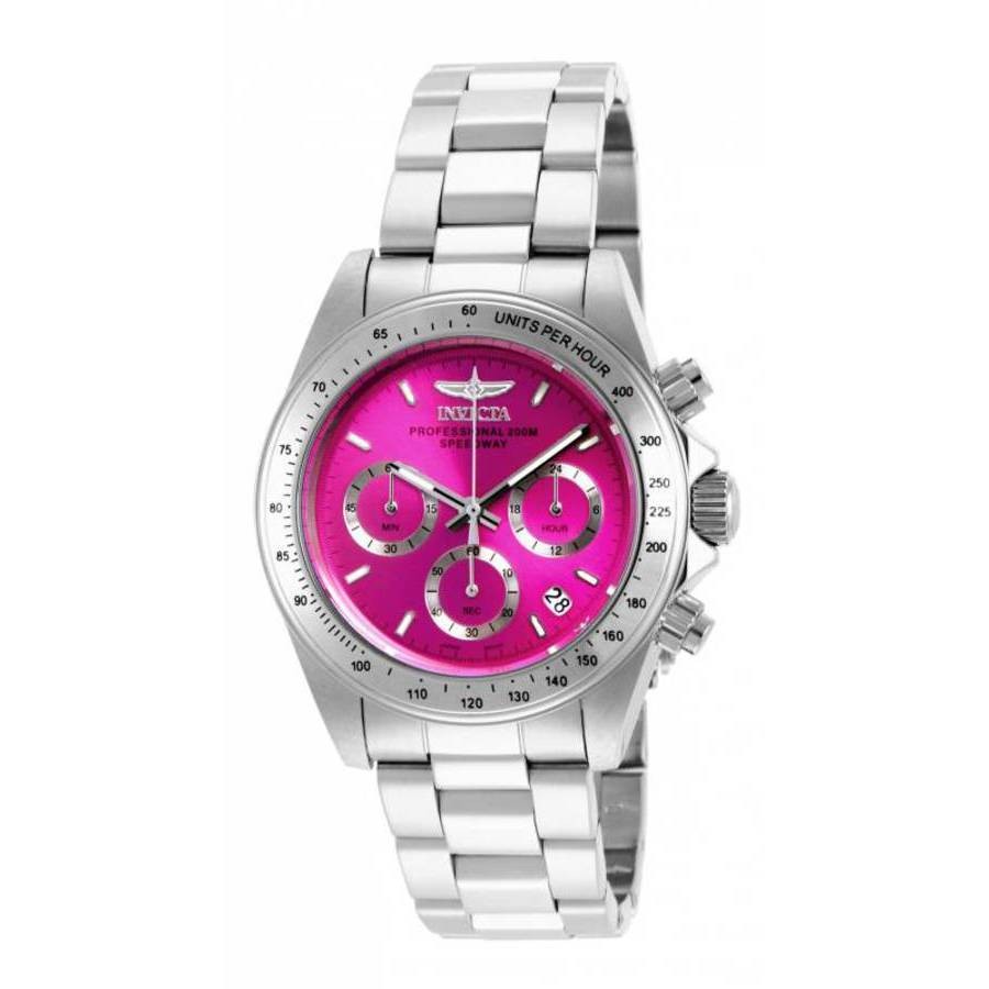 Invicta Speedway Chronograph Quartz Pink Dial Watch 16654