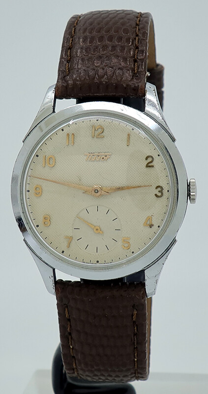 Tissot ref 66831-1 Manual Chromed 35mm Hobnail Dial Dress Watch