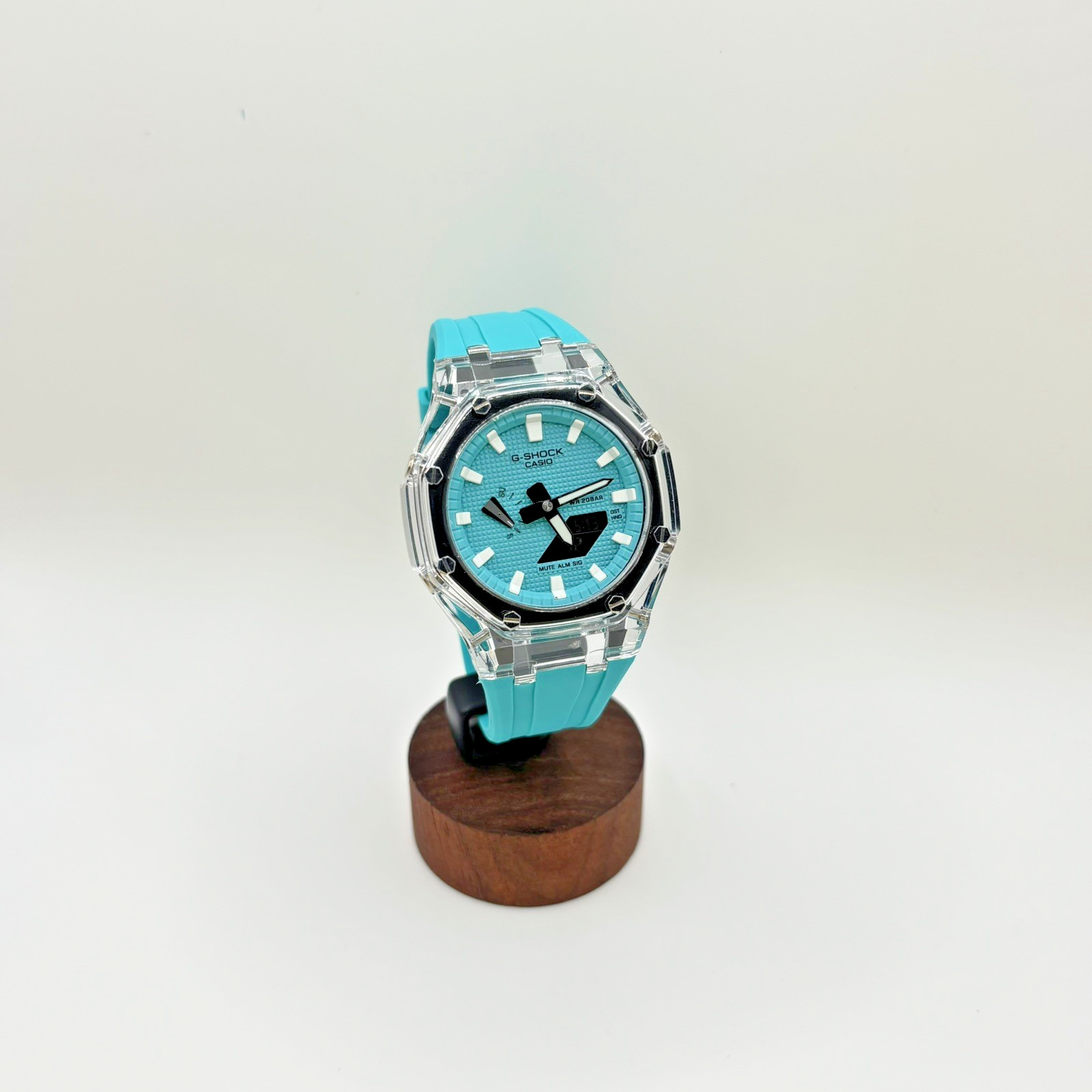 Customized Casio G-SHOCK “CasiOak Tiffany” Blue Pool DIAL GA-2100-1A FREE SHIP