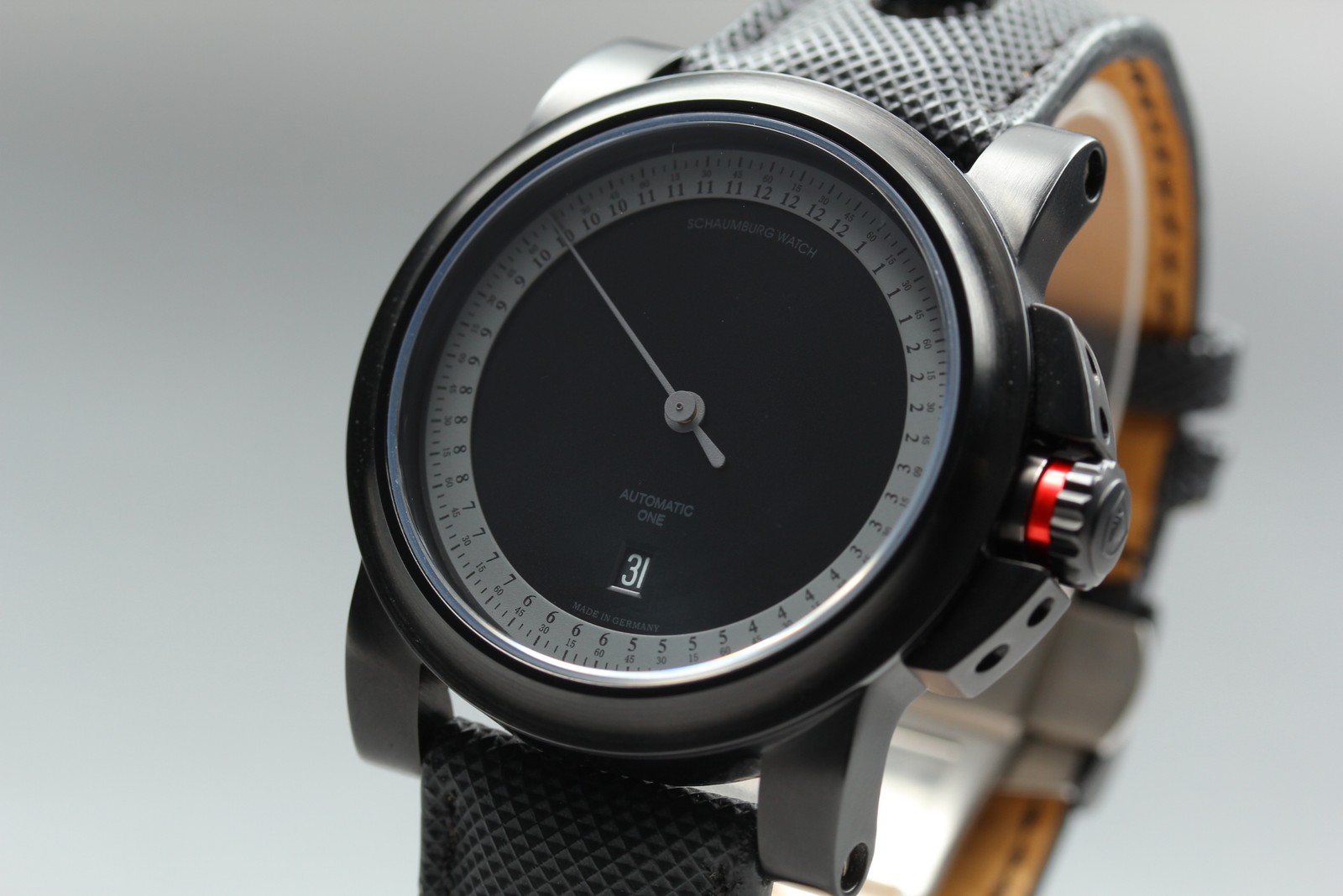 Schaumburg GT ONE-2 PVD Black Date Automatic Made in Germany Watch [ Band Wear ]