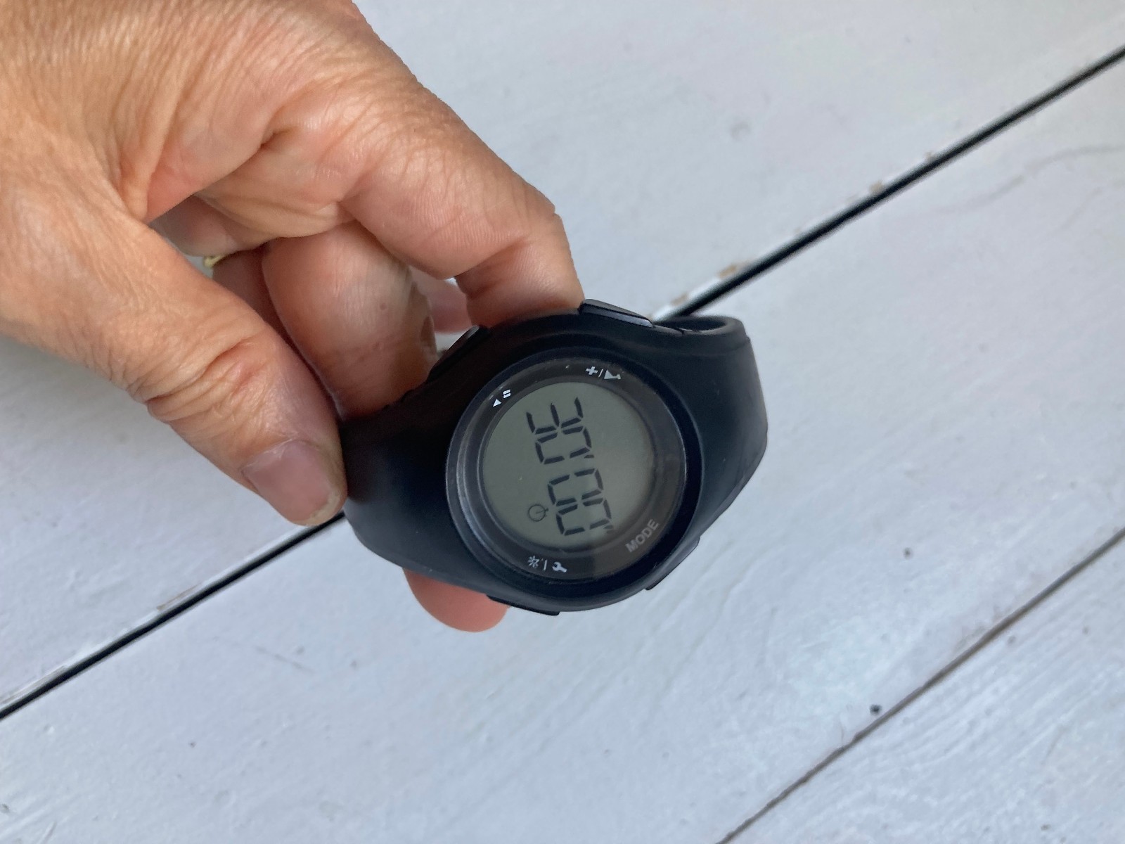 Decathlon Black Digital Sports Watch 5 ATM Waterproof Swimming Running Timer EUC