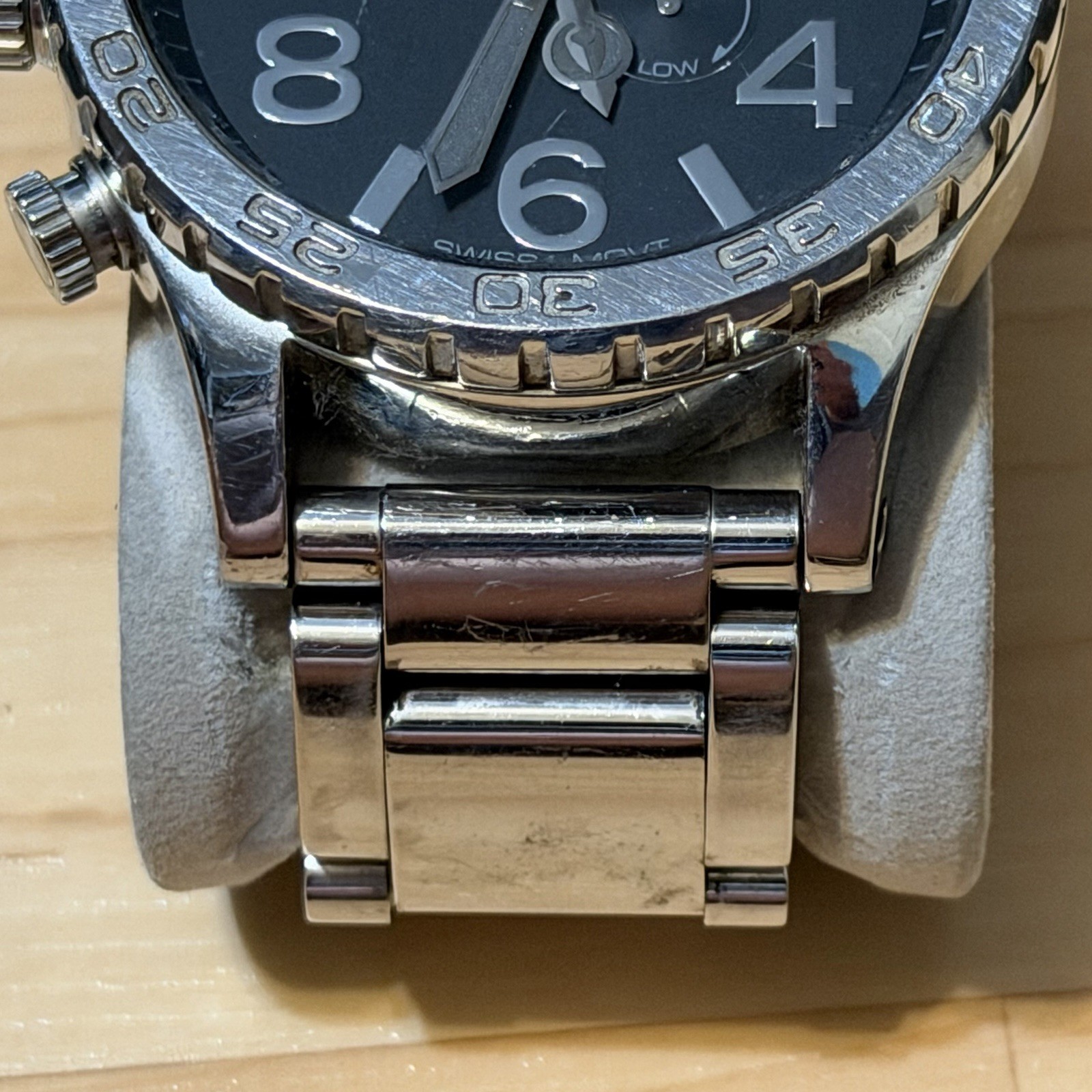 Nixon The 51-30 “Simplify” Black Silver Men’s Surf Analog Tide Watch RUNS READ