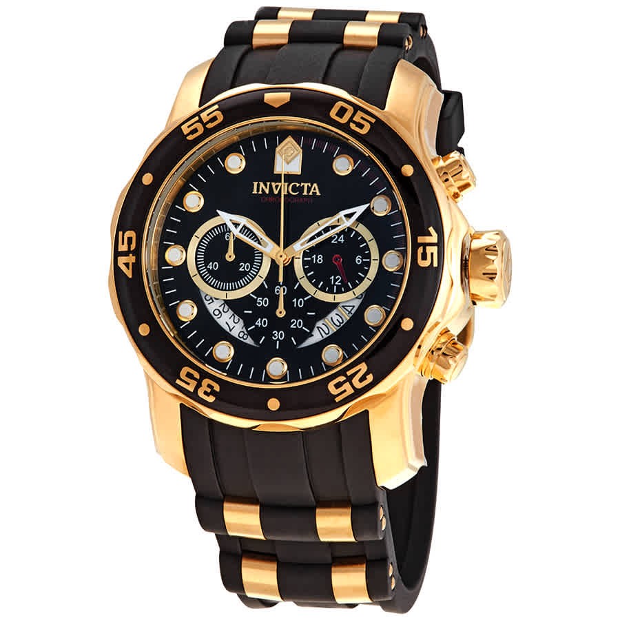 Invicta Pro Diver Chronograph Black Semi-Transparent Dial Men’s Watch 6981