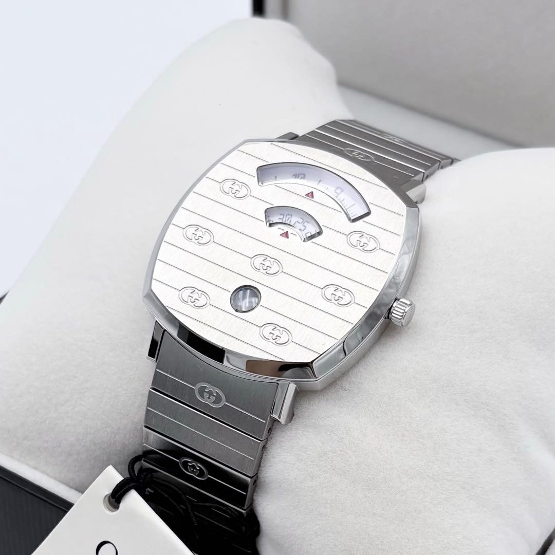 Gucci Grip YA157410 Quartz Silver Watch Men Japan New 0713025