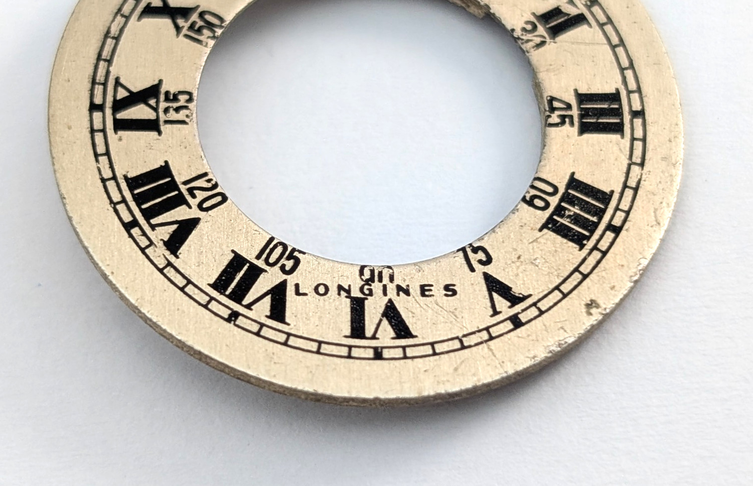 LONGINES 26mm Art Deco Chapter Ring Watch Dial 14mm Center PARTS REPAIR