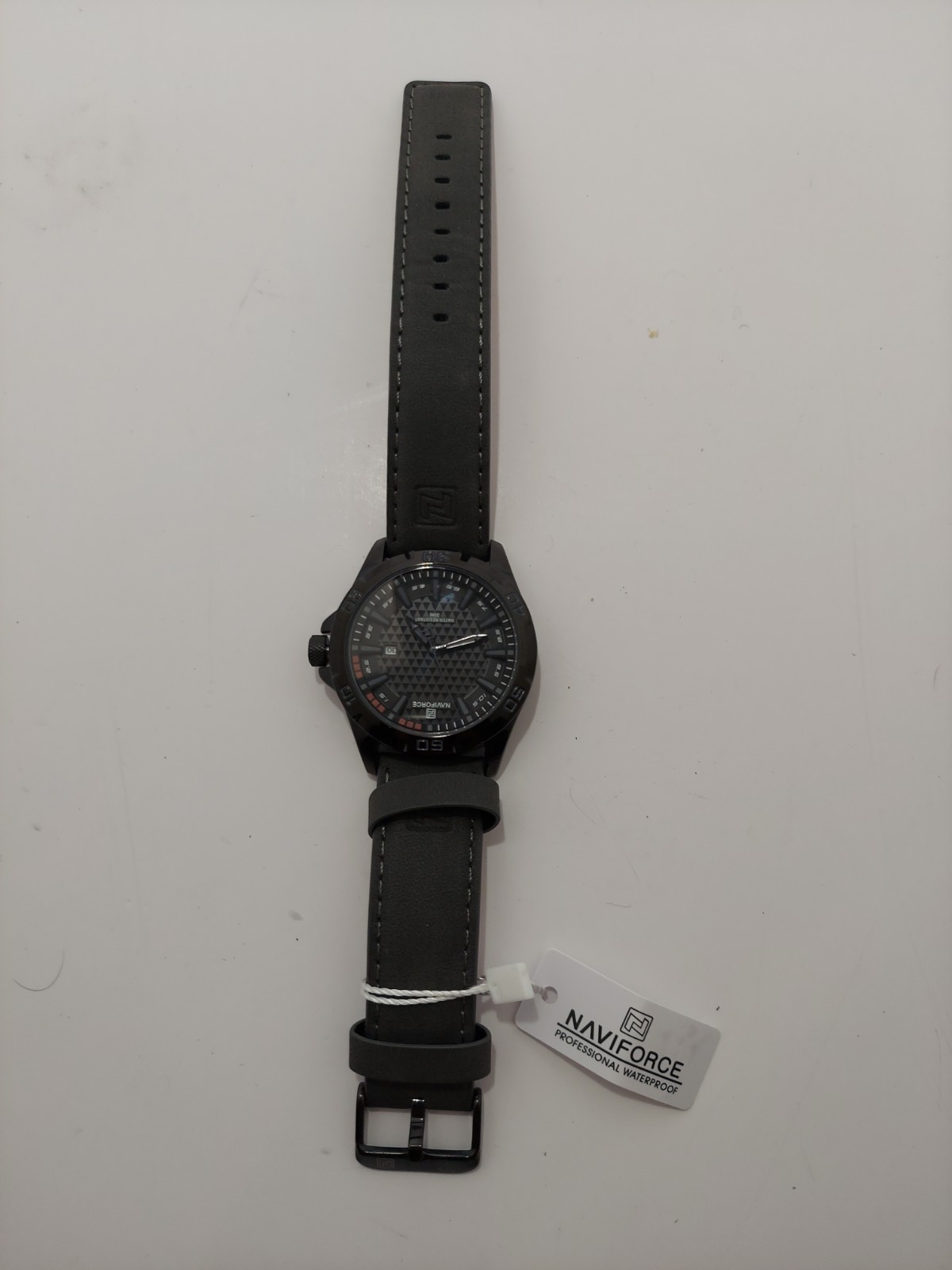 NAVIFORCE NF 9099 Brand Black Quartz Men Military Style Watch 48mm NWOB New