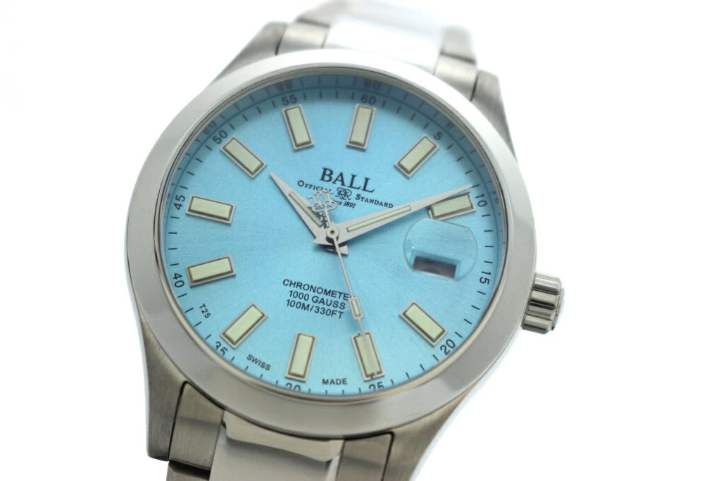Ball Watch Marvelight Chronometer NM9026C Stainless Steel 38mm Blue Dial #DW699