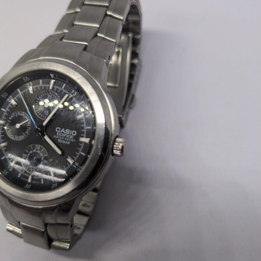 CASIO EDIFICE EF-305 Chronograph, Silver, Quartz, Working Condition