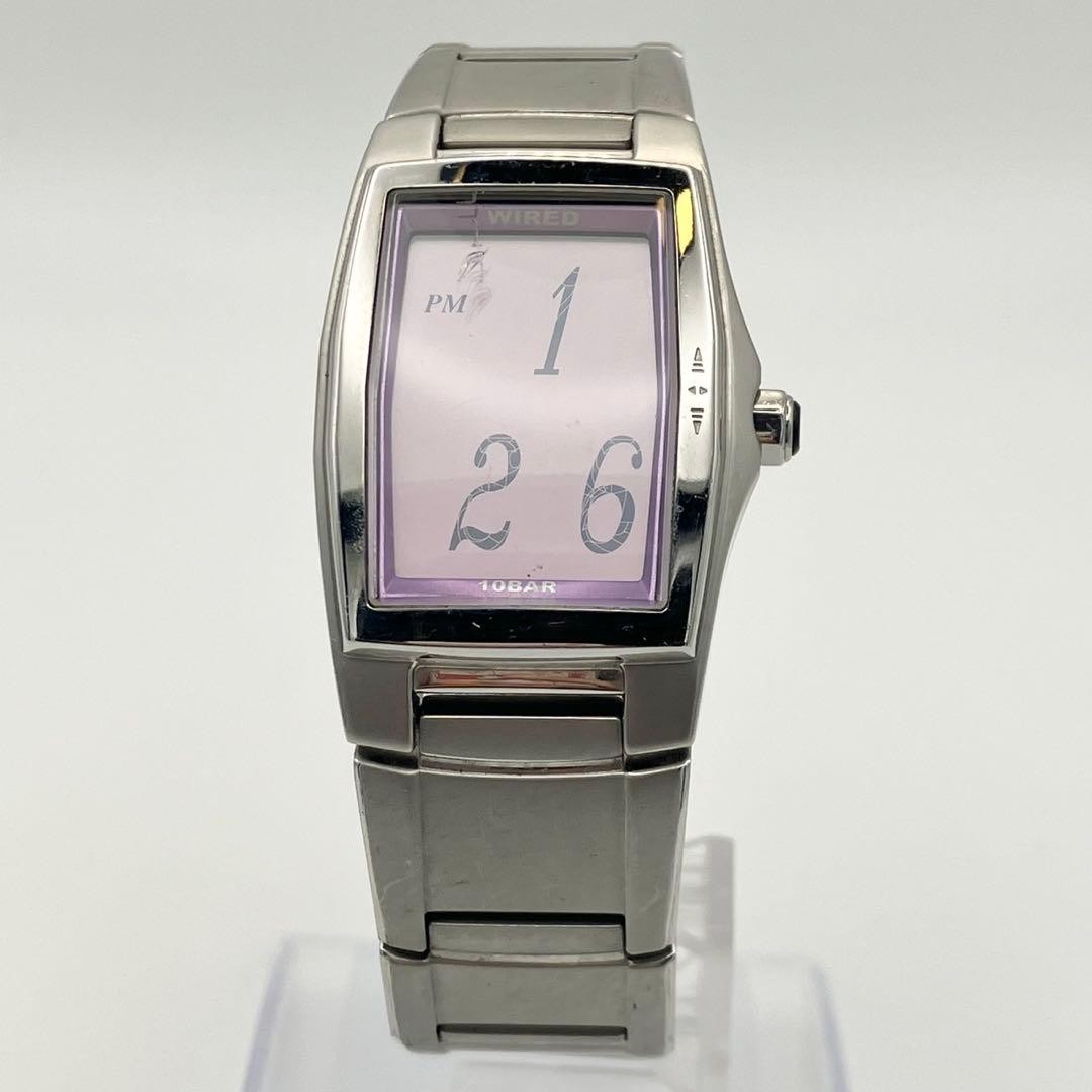 SEIKO ALBA WIRED Vertical LCD Display Watch, Pink Digital