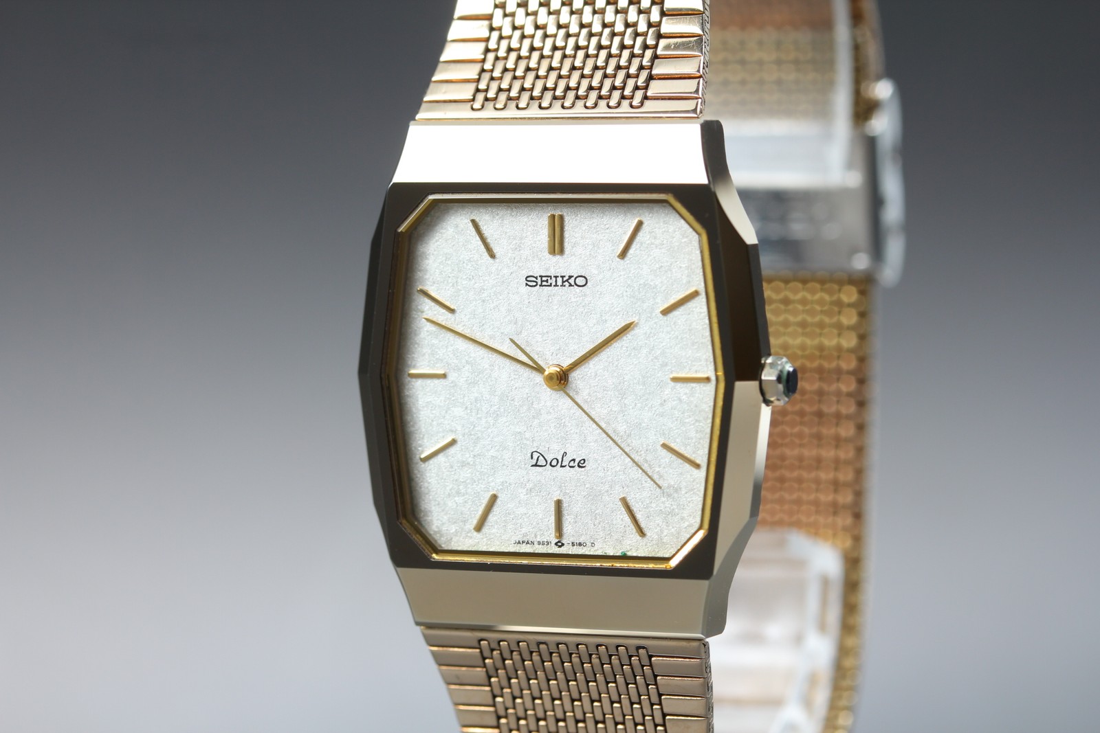 [Near MINT] SEIKO Dolce 9531-5150 30mm Quartz Tungsten Men’s Vintage Watch JAPAN