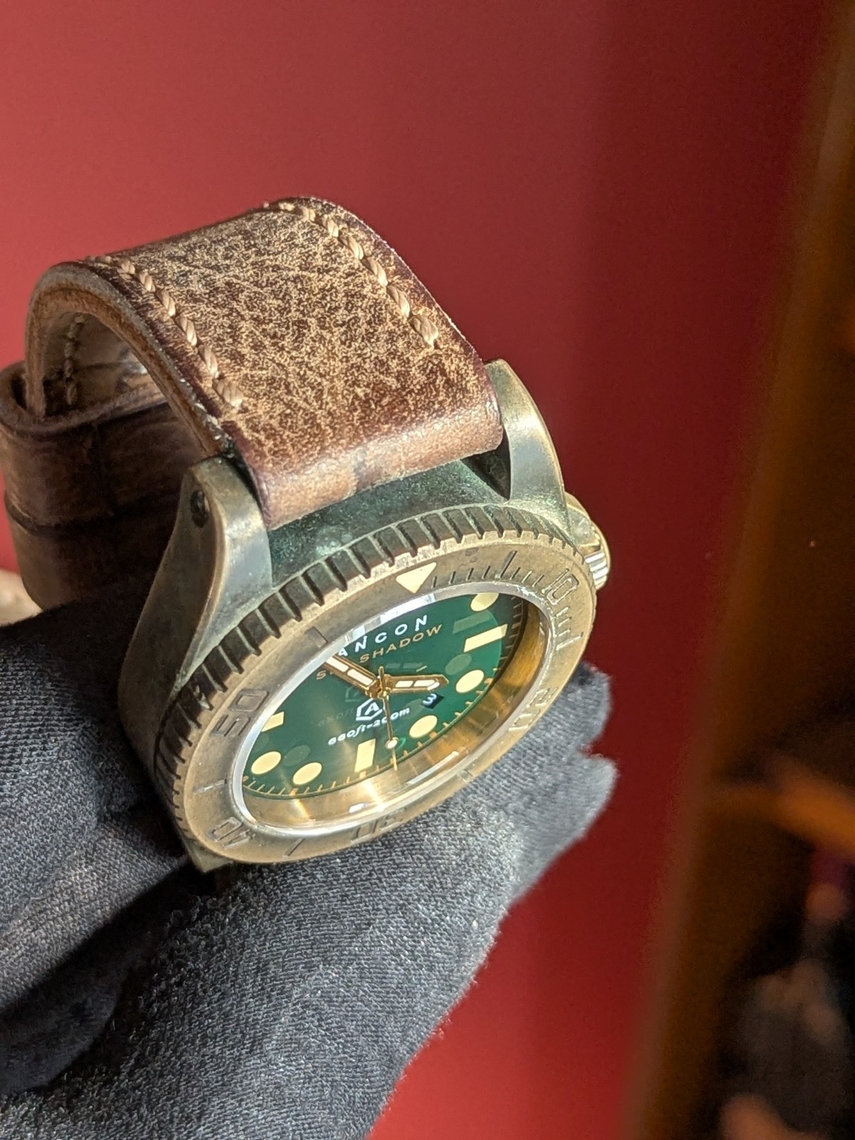 ANCON SEA SHADOW BRONZE Automatic Movt Matte Green Dial SAPHIRE CRYSTAL 200M