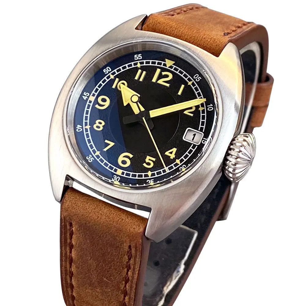Sapphire Glass Full Solid CnSu8 Bronze Automatic Men Watches For Japan NH35 36mm
