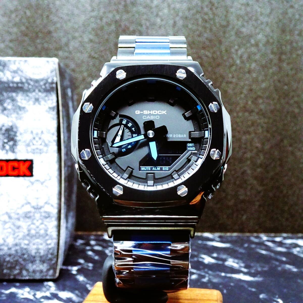 〓New〓〓mod Casioak〓〓G-Shock Custom〓〓GA2100 with body〓Stainless steel black