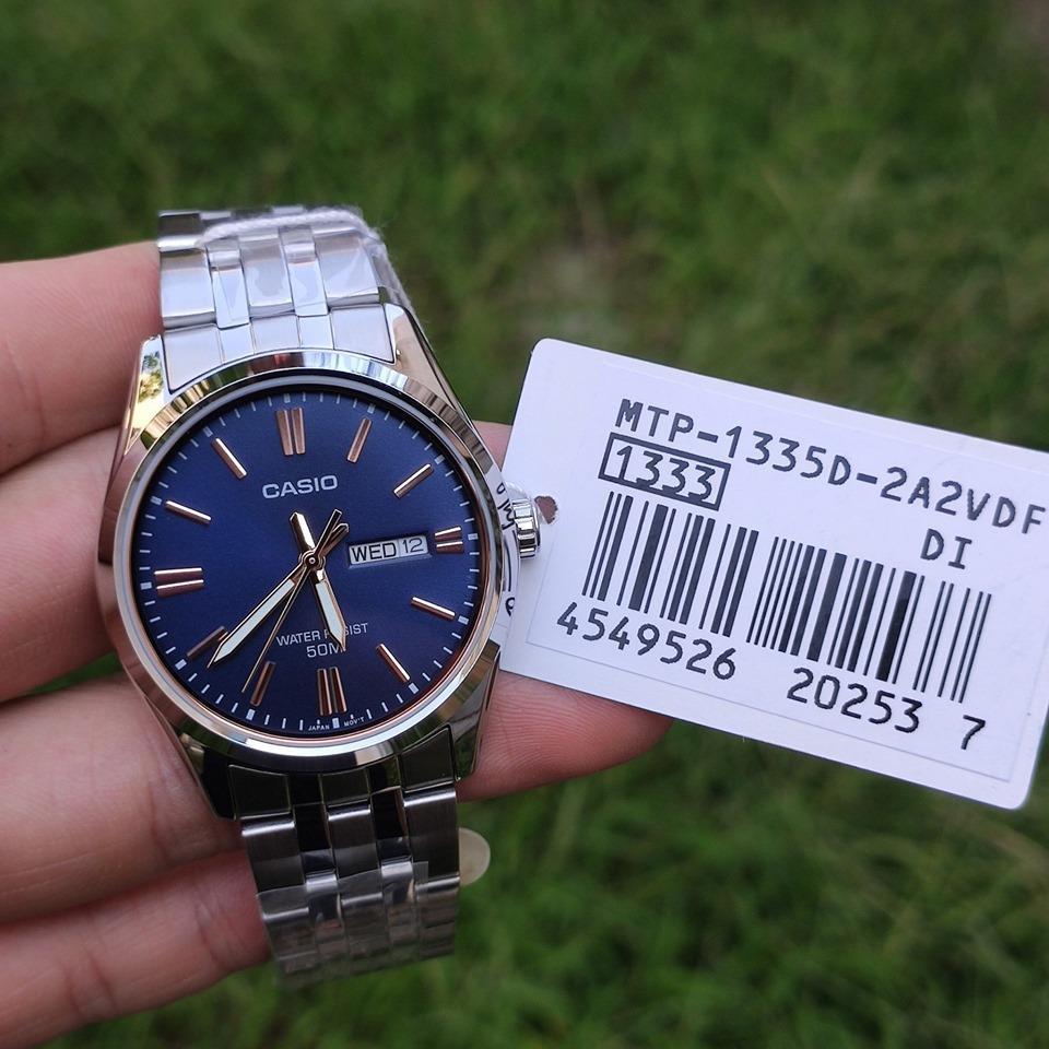 Casio MTP-1335D-2A2 Analog Blue Dial Stainless Steel Bracelet Men’s Casual Watch