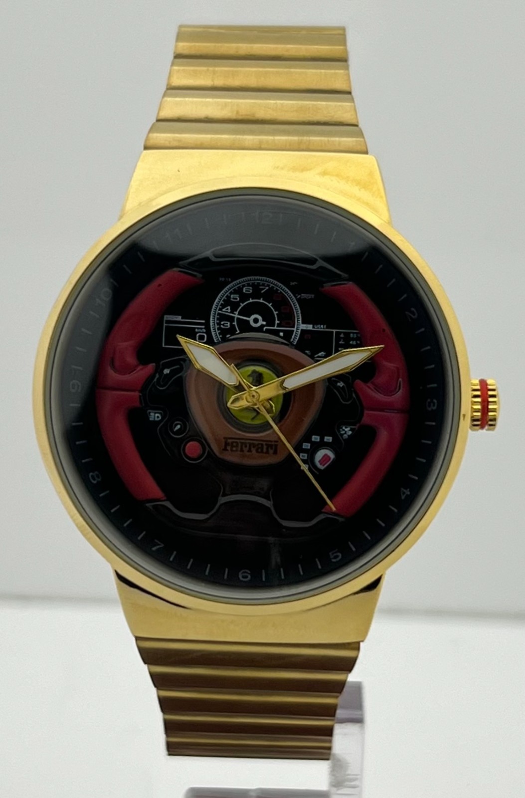 Precious Men’s Ferrari Steering Wheel Quartz Black Dial Excellent Wristwatch