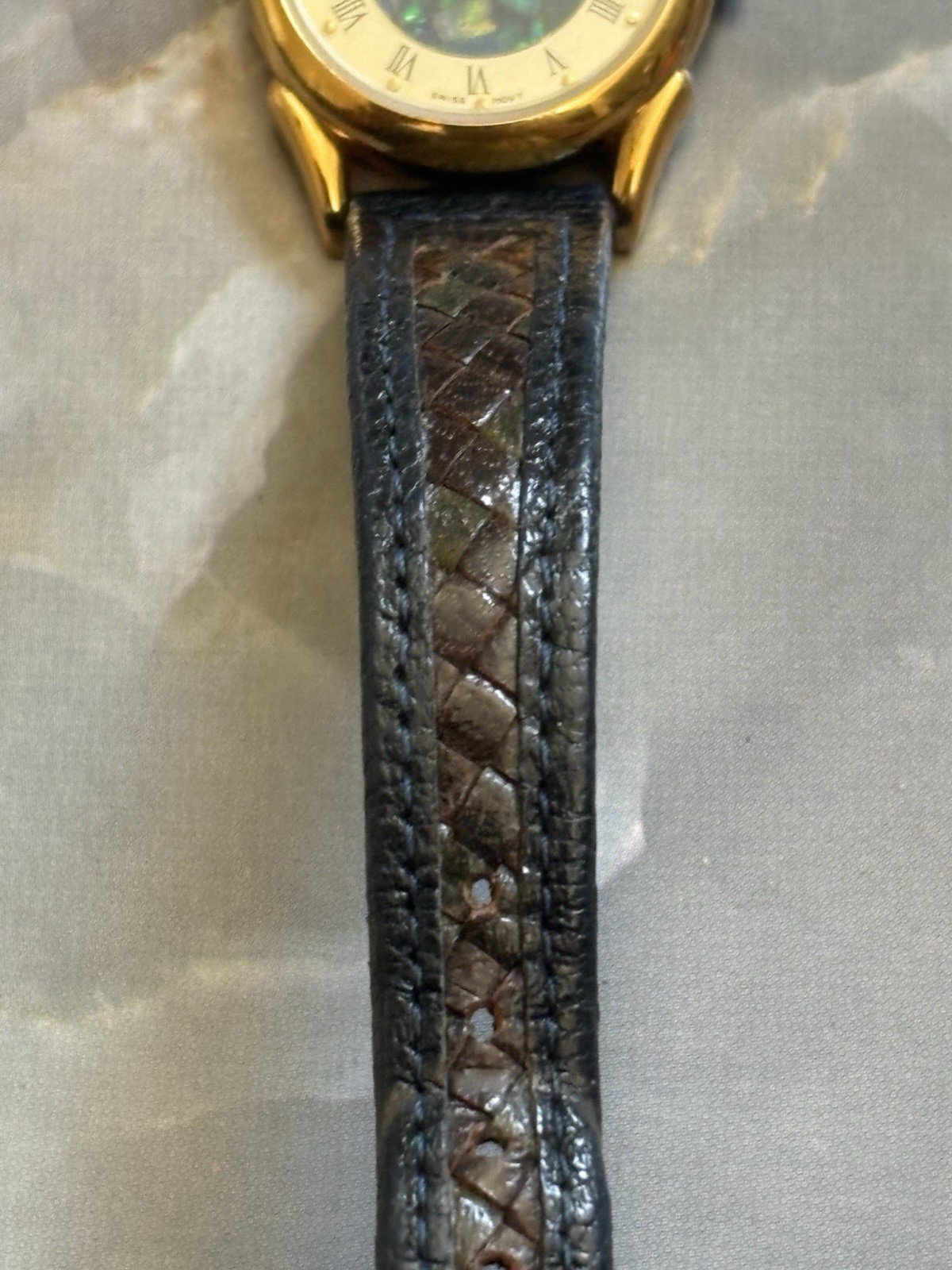 Field & Day Fleche D’Or Australian Mosaic Opal Watch Needs Battery & Screw
