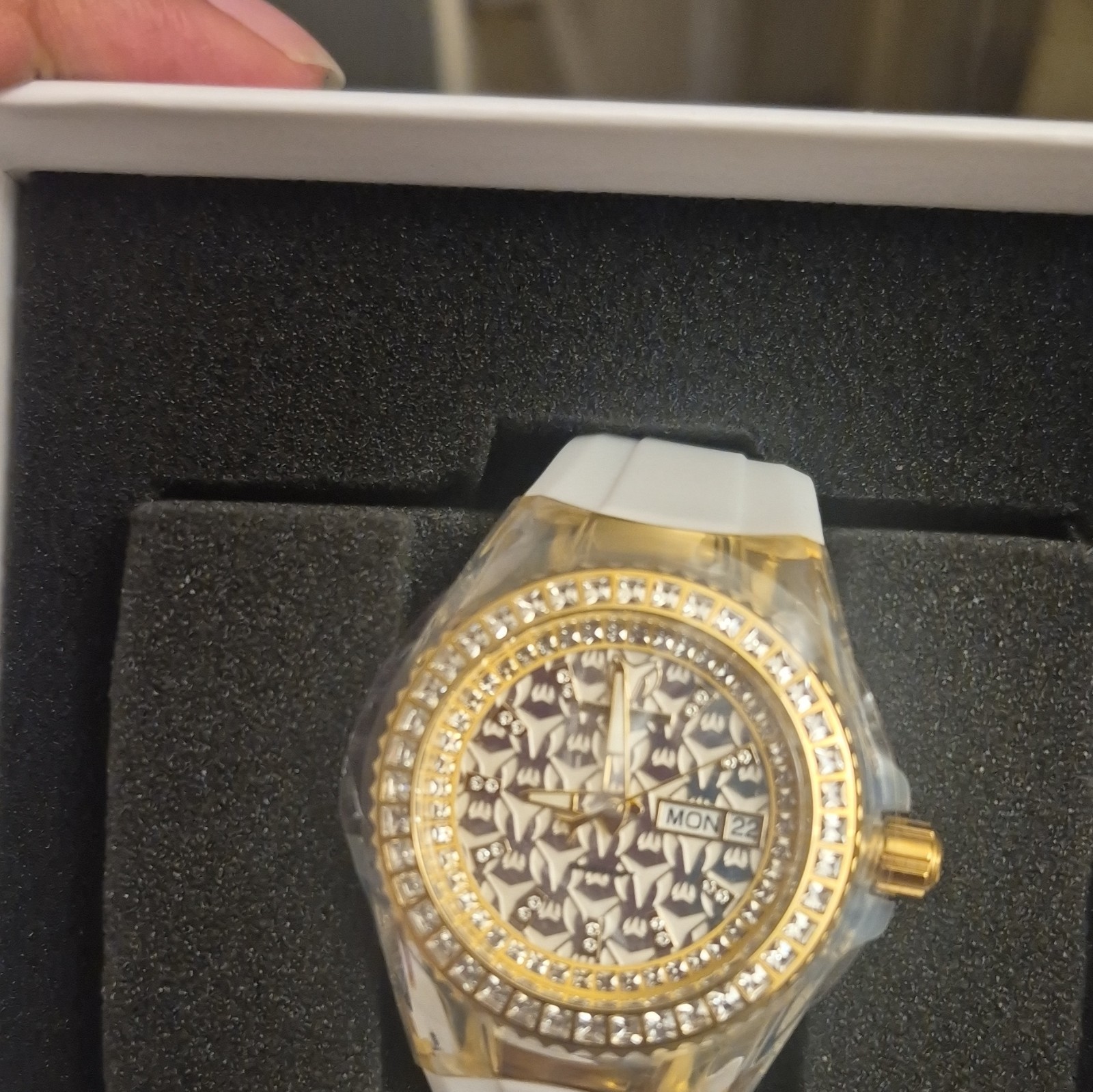 TechnoMarine 40mm Gold Swiss Ronda Women Watch TM-121172