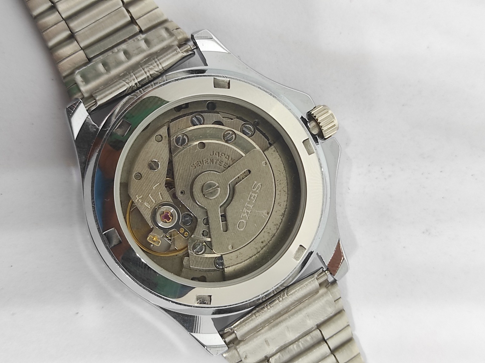Vintage Refurbished Seiko Automatic Transparent GreenD/D Men’s WristWatch 38MM