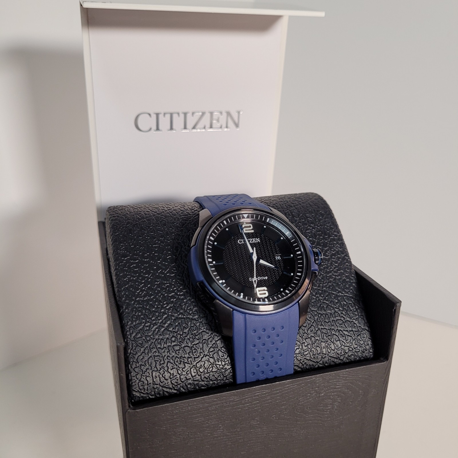 Citizen Men’s Sport Casual Eco-Drive Blue Polyurethane Watch 44 MM AW1655-01E