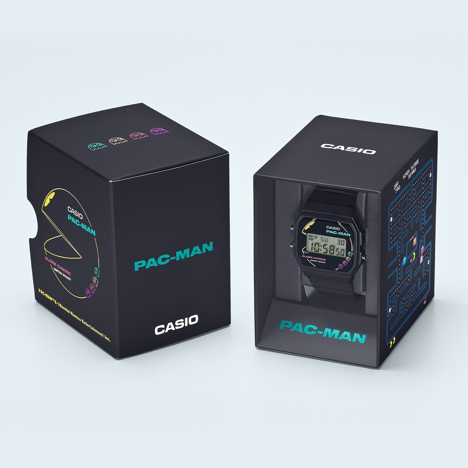Casio Classic PAC-MAN Collaboration Wristwatch F-91WPC-1AJR Black from Japan