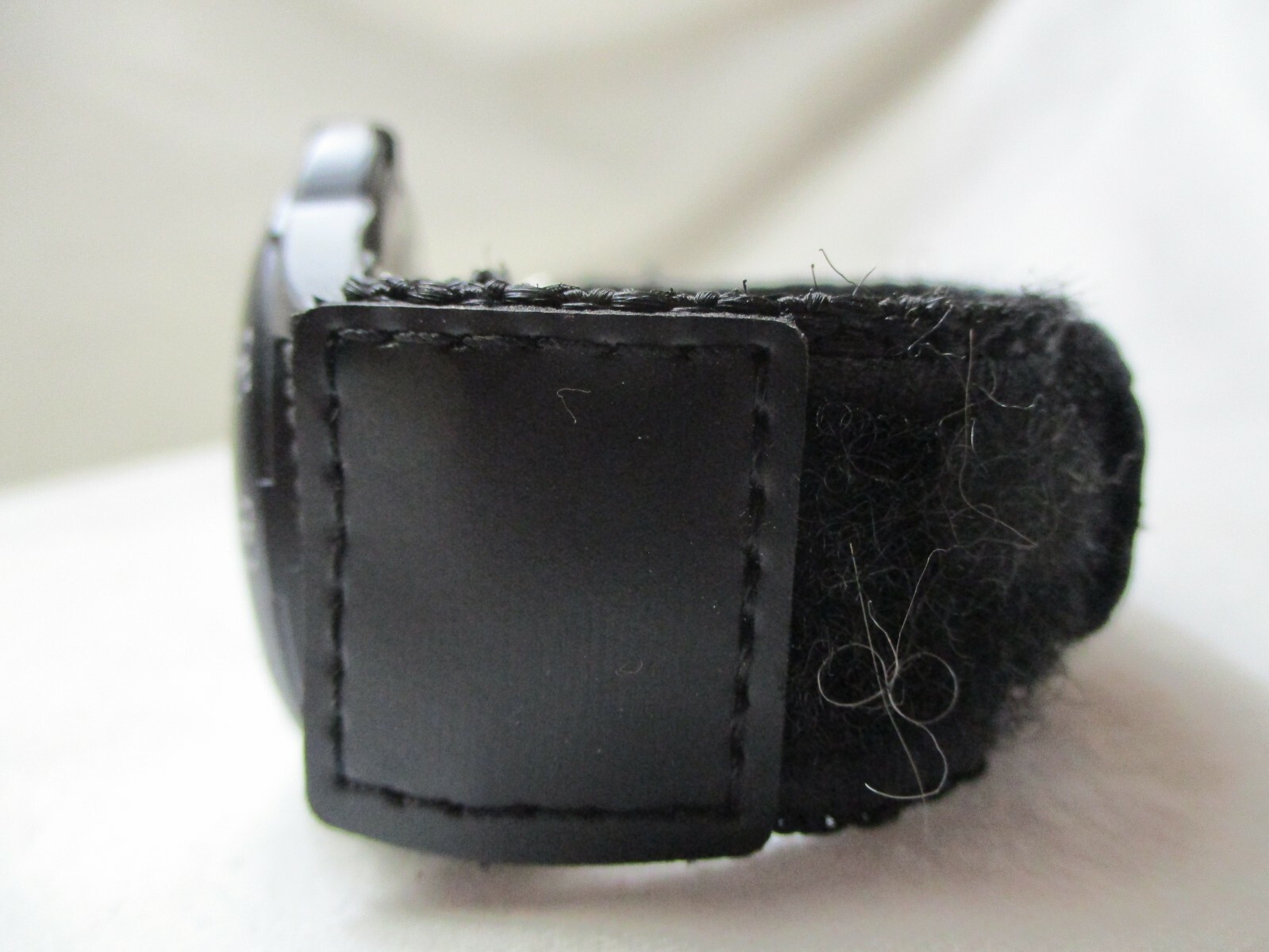 Game Time Wristwatch Black Hook & Loop Band Round Silver Tone Face