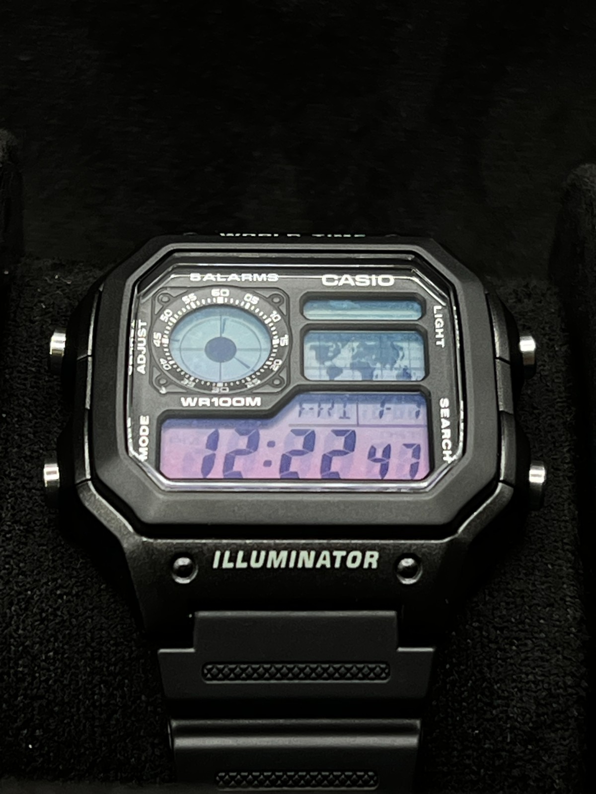 “Deep Sea” | 🔵🟣 | Custom CASIO AE-1200WHD | World Time | Royale | Watch MOD
