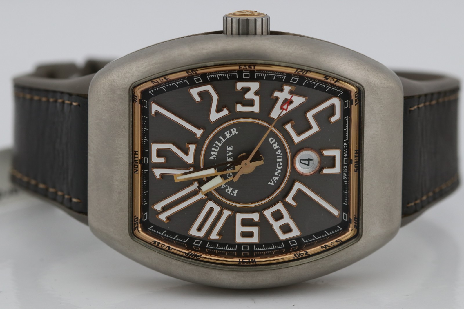 Franck Muller Vanguard 18k Rose Gold & Titanium 45mm Watch V45 SC DT TT BR 5N