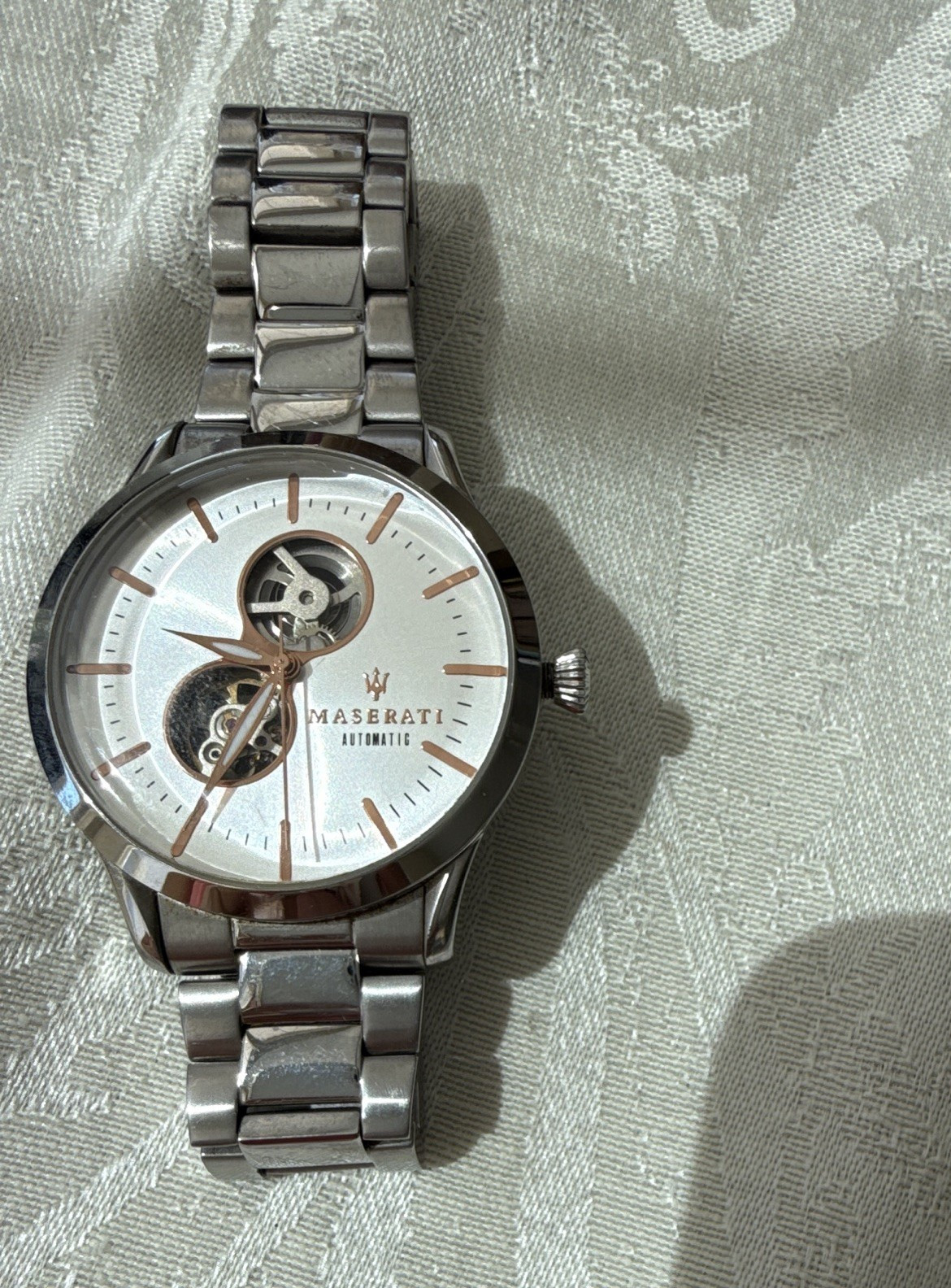 Maserati Automatic Men’s Silver Dial Auto 42mm SS Bracelet 50m Exhibition