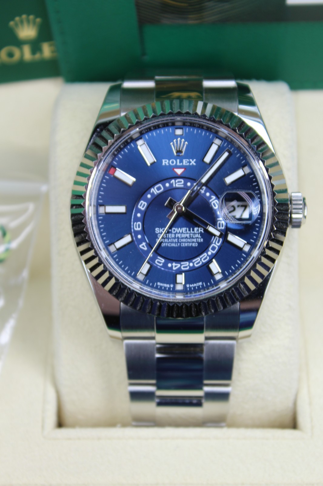 Rolex Sky-Dweller 42mm Blue Dial, Ref. 336934 with Box, Papers and Tags