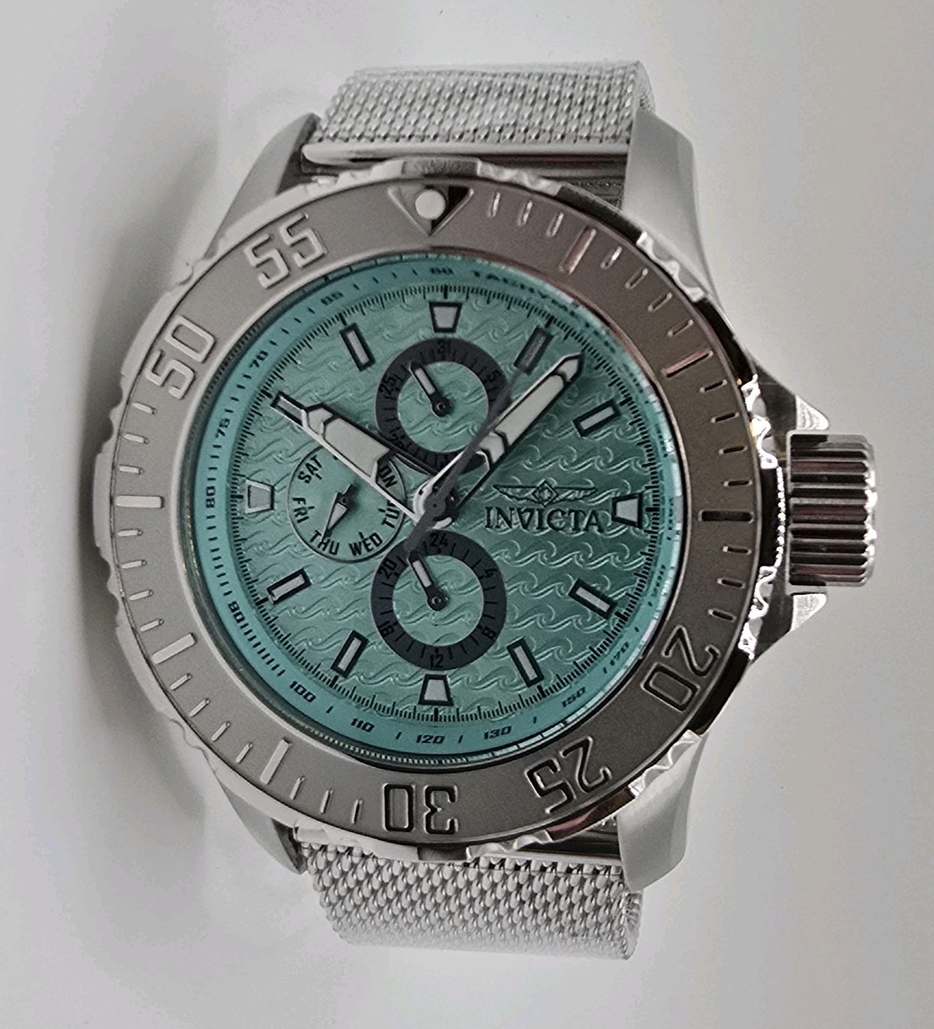 Invicta Vintage Series Multifunction Watch Aqua Dial 48012 49.5mm